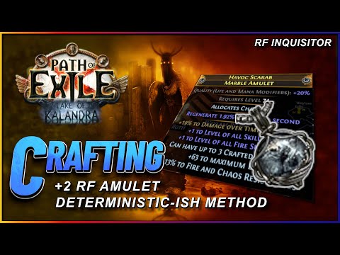 PoE 3.19 - Crafting a +2 RF Amulet - Righteous Fire Inquisitor