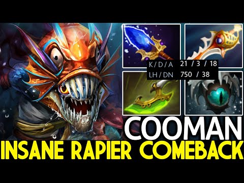 COOMAN [Slark] Insane Rapier Comeback Hard Game Dota 2