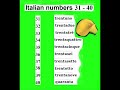 Italian Counting 31 40