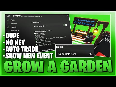 Grow A Garden Script *NO KEY* - New Event, Auto Cook, Dupe, Mutations, Auto Middle Pets & More! 🧑🍳
