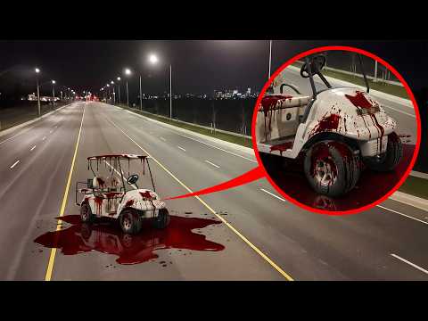 if you see BLOOD on a Golf Cart in the middle of the road, RUN! (it's dangerous)