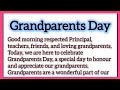 Grand Parents Day Speech In English 200 Words By Smile Please World