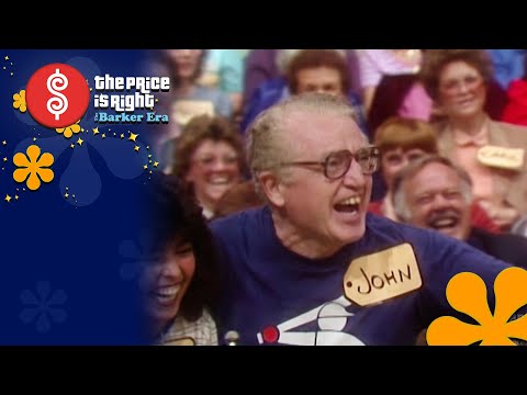 Excited Contestant Almost Pulls Bob Barker Off the Stage! - The Price Is Right 1983