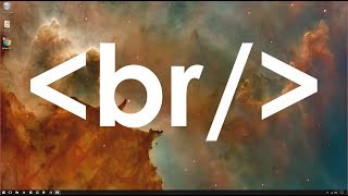 Basic HTML - Creating line breaks in your webpage with the BR tag