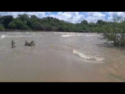 Rio Acaraú em Hidrolândia Ceará águas para açude araras hoje 06/04/2024 Pedro Martins