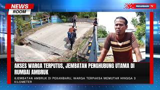 Sering Dilalui Truk Bertonase Besar, Jembatan di Rumbai Akhirnya Ambruk