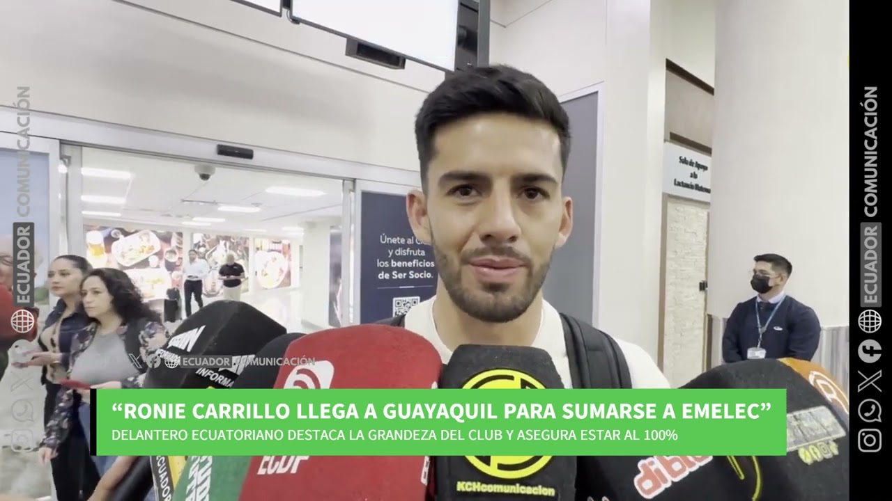 Ronie Carrillo llega a Guayaquil para sumarse a Emelec