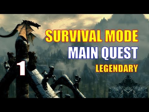 Skyrim Survival Mode Walkthrough MAIN QUEST LINE - Part 1, Bleak Falls Barrow