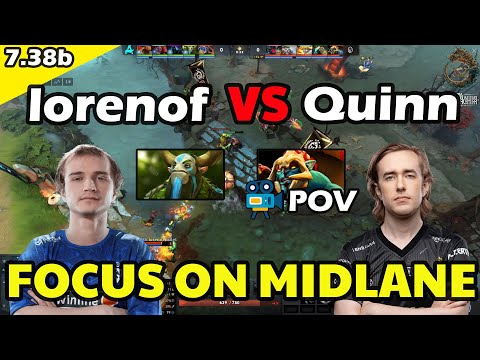 Quinn Huskar VS lorenof Nature's Prophet | Focus on Midlane | 7.38b