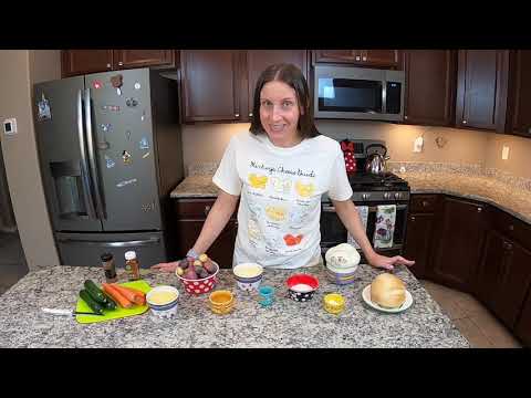 Cheese Fondue and Steamed Veggies