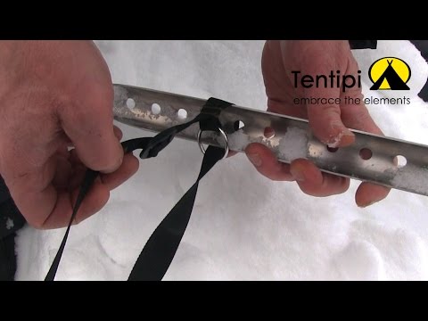 Pitching Nordic tipi on snow - TENTIPI WINTER CAMPING PART 1 – SHORT VERSION