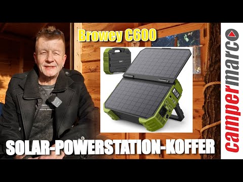 Solar power station case for on the go | Browey C600 | Outdoor - Camping - Emergency power
