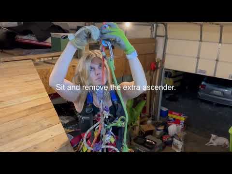 How to change over from climbing to rappelling. #caving