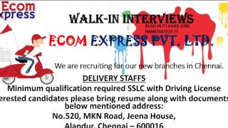 preview picture of video 'JOB OPPORTUNITY IN CHENNAI !!! RUSH IN !!!'