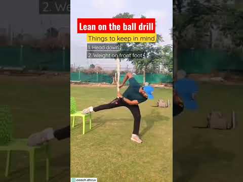 Lean on the ball drill by Coach Dhruv| Batting Drill| Coaching Manual
