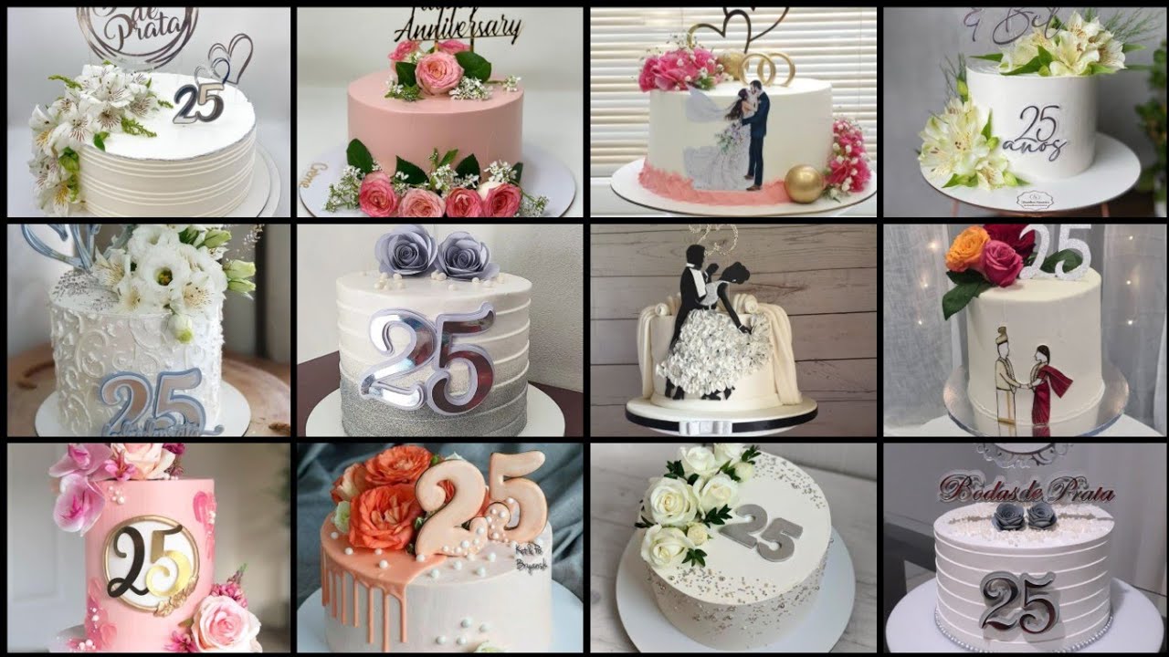 25th Wedding Anniversary Cake Decorating ideas || Silver Jubilee Cake Decoration