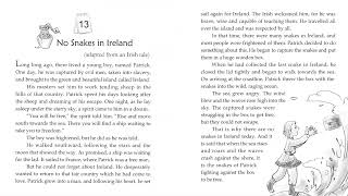 One Story A Day Level 3 Book 1. Story 13. No Snakes in Ireland
