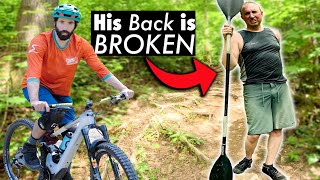 Encountering an injured kayaker while out mountain biking, and this guy is TOUGH!