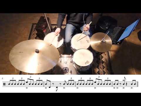 Stan Levey on "Tune Up" - Drum Solo transcription (Stan Levey Sextet)