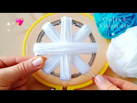 It's so Beautiful !! Superb Snowflake Flower Making Idea with Wool - DIY Easy Christmas Crafts