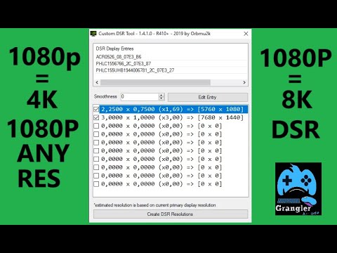 8K gaming on a 1080p Monitor Custom DSRTool Setup.