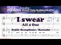 I Swear All 4 One Tenor Soprano Saxophone Sheet Music Bb Key Karaoke Easy Solo Cover