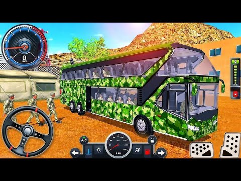 Army Soldier Bus Driving Simulator || Offroad US Transport Duty Driver || Senpym Games #2