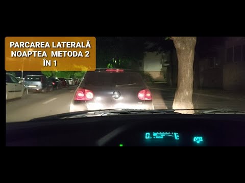 Școala de șoferi  - Metoda 2 în 1 - Parcarea laterală cu spatele între 2 mașini pe timp de noapte