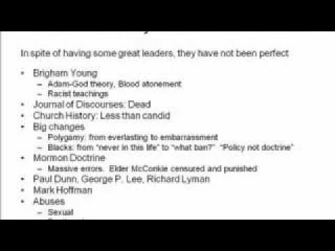 Why People Leave the LDS Church ( Mormon )