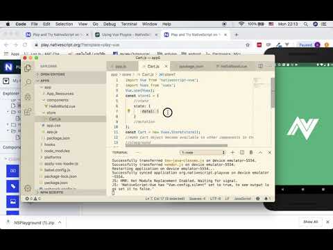 3. NativeScript Vue & Vuex: Central data store management (Part-3)