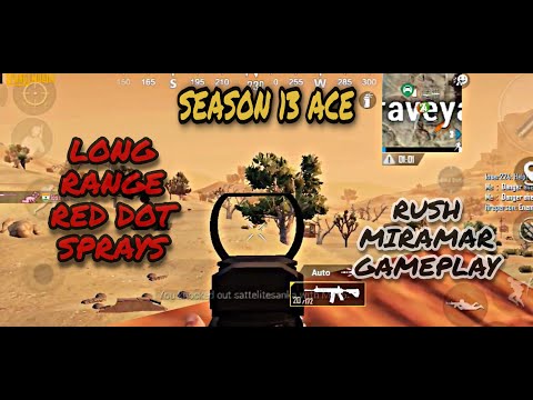 Rush gameplay in ace lobby . Season 13 Ace ! Insane red dot sprays