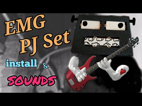 EMG PJ Set in a Yamaha TRBX174 | install and sound comparison
