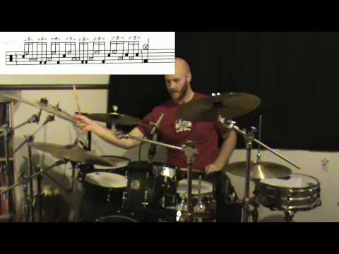 16th note triplet lick fill gospel style drum lesson