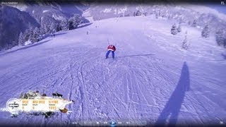 preview picture of video 'Ahorn die gesamte Talabfahrt 5,5 km in 7 min Mayrhofen Österreich Ski Snowboard Harakiri Vans'