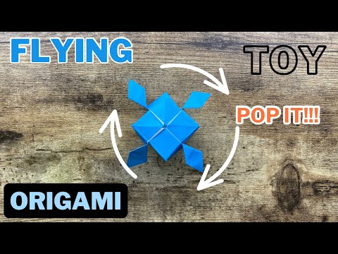 FLYING POP IT FIDGET TOY ORIGAMI TUTORIAL CRAFTS | DIY FIDGET PAPER TOY INSTRUCTIONS | FLYING CRAFT