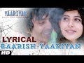 Baarish Yaariyan Lyrical Video | Himansh Kohli ...