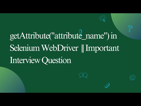 Read Attribute Value In Selenium Web Driver With Java Getattribute Method