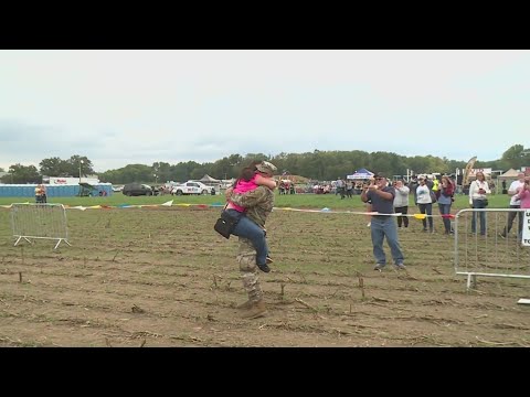 Soldier surprises wife at Luke Bryan Farm Concert