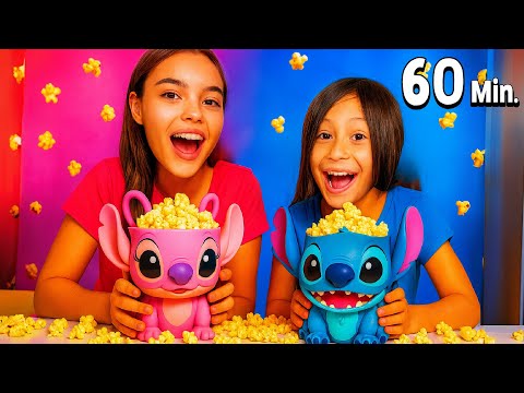 PIPOCA DO STITCH VS PIPOCA DA ANGEL! 1 Hora de Video