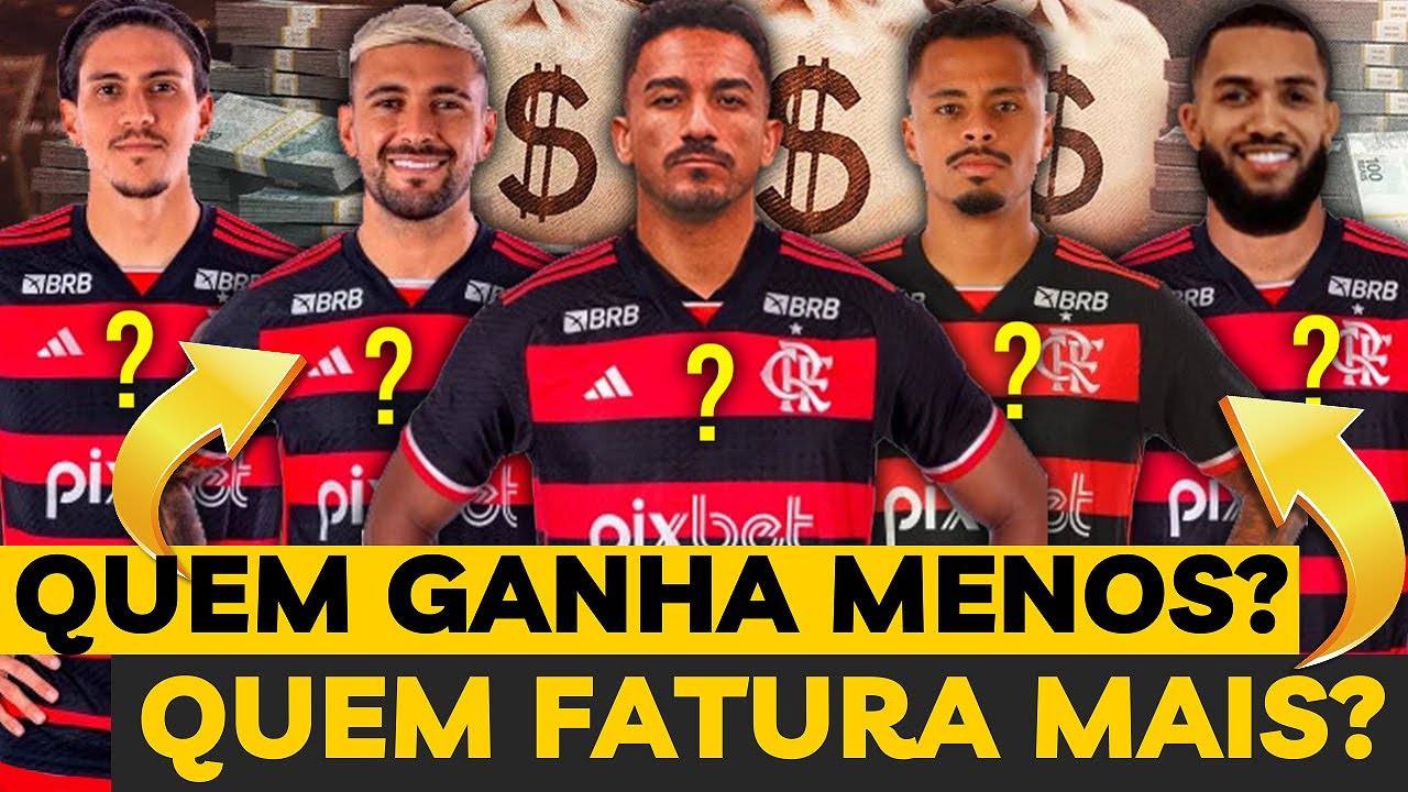 SALÁRIO DOS JOGADORES DO FLAMENGO EM 2025: Quem Ganha Menos e Quem Fatura Mais?