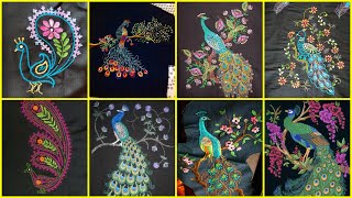 Peacock embroidery / silk embroidery designs / 2026 hand embroidery designs