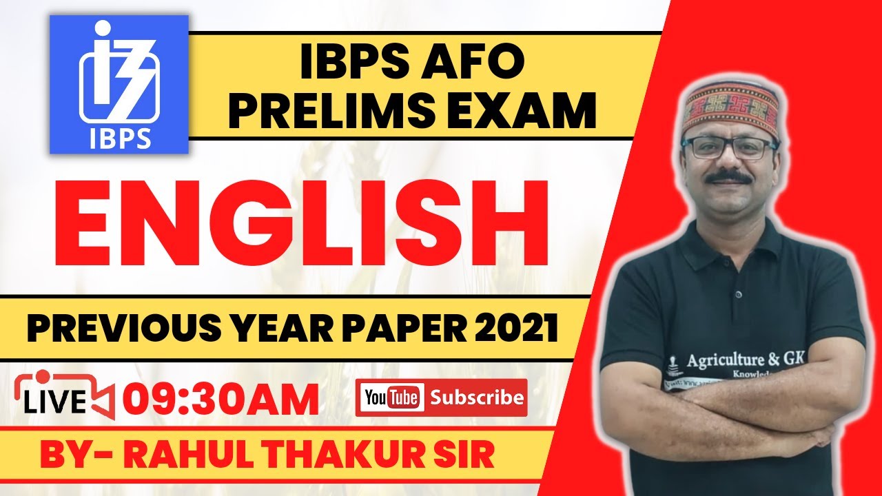 Watch video IBPS AFO Prelims Previous Year Paper 2021 - English|IBPS AFO Notification 2022-23|IBPS AFO English Now IBPS AFO Prelims Previous Year Paper 2021 - English|IBPS AFO Notification 2022-23|IBPS AFO English