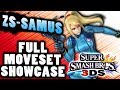All Of Zero Suit Samus S Moves For Super Smash Bros 3DS All Taunts Final Smash