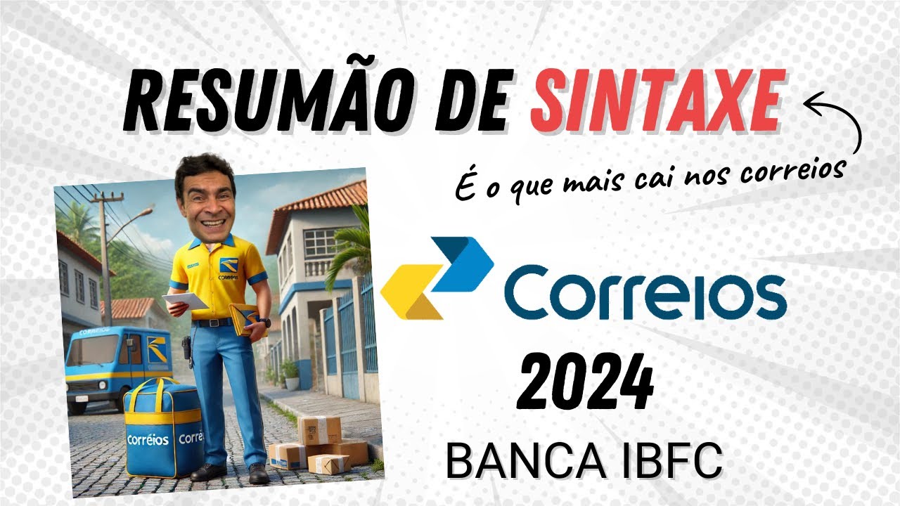 Análise Sintática - Resumão de Português para o concurso dos Correios 2024