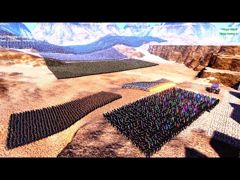 Battle in Death Valley Heroes Alliance vs Evil Fantasy Force | Ultimate Epic Battle Simulator | UEBS