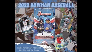 2022 Bowman Baseball Checklist Preview and Hobby Box Opening!!!