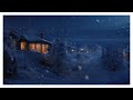 Cozy Winter Ambience | Snow Storm Sleep Sounds | Dark Screen | Howling Wind