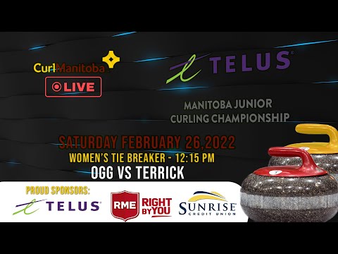 2022 TELUS Junior Curling Championship Draw 26-Feb Saturday 12:15 pm TIEBREAKER