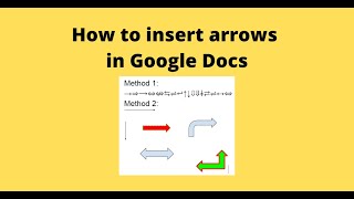 How to insert arrows in Google Docs