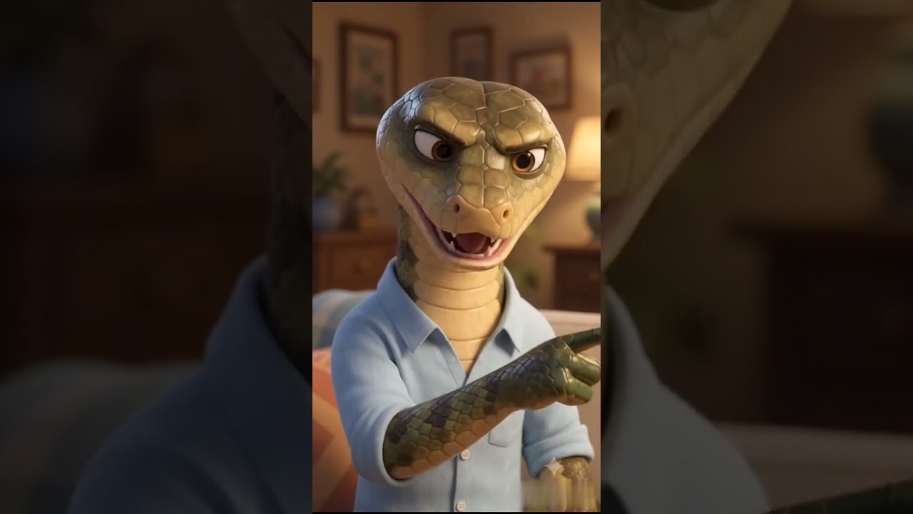 🐍 साँप के बच्चे ने चलाया मोबाइल! 😂📱 | Funny Snake Family #Shorts